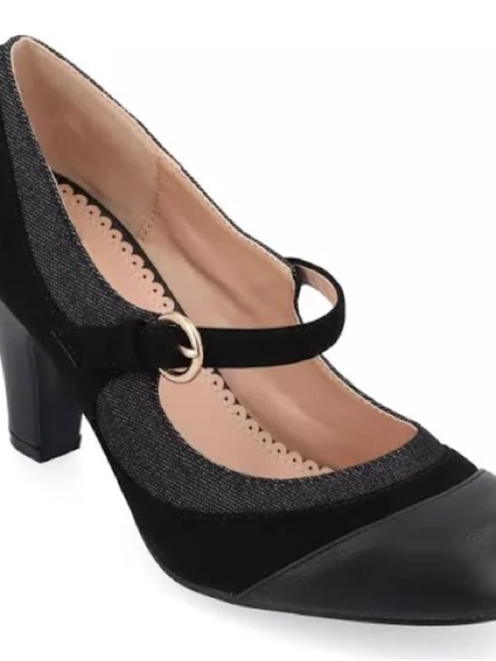 Journee Collection Black Mary Jane Pointed Toe Heel Size 10 NEW